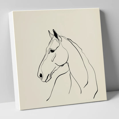Fluid Equine Profile horse portrait canvas wall art