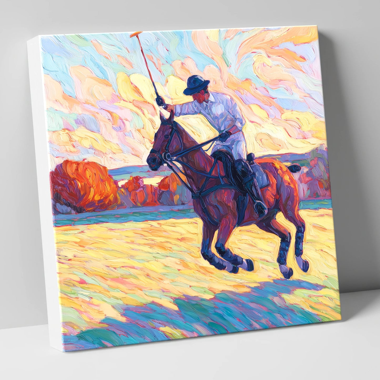 The Final Chukka polo horse canvas wall art