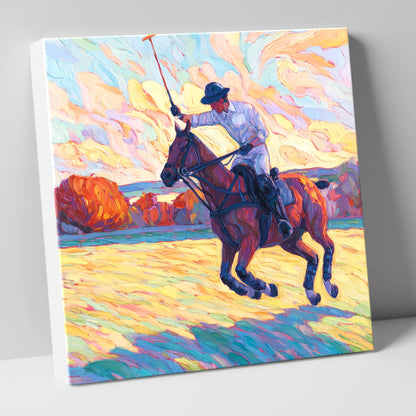 The Final Chukka polo horse canvas wall art