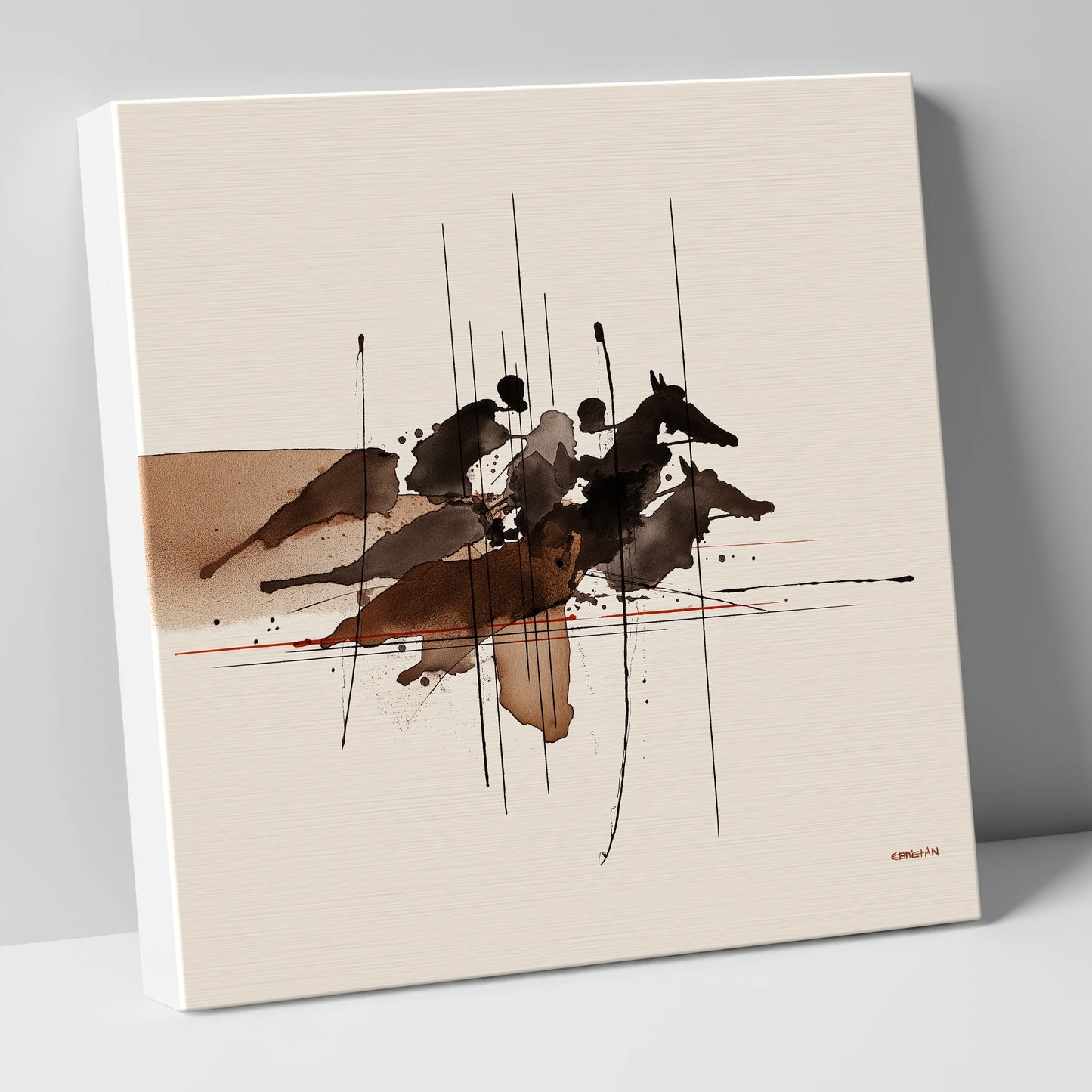 Pulse of the Turf racing horse canvas wall art