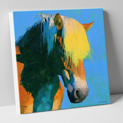 Colourful Chestnut Horse Profile horse breed canvas wall art