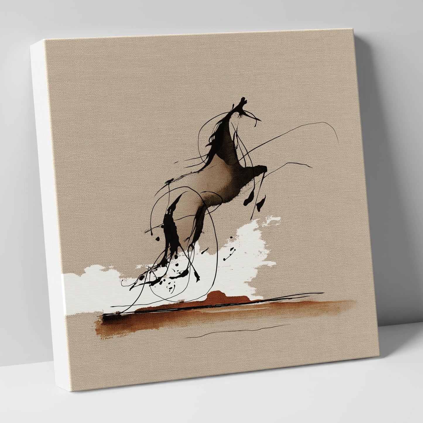 Rearing Wild Spirit wild horses canvas wall art