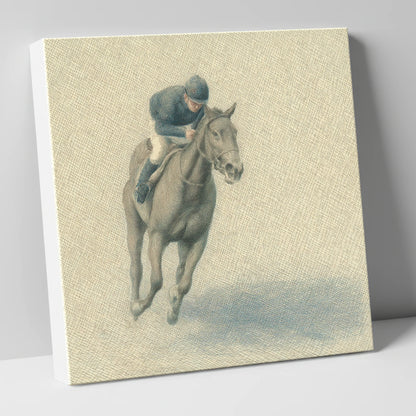 Steady Stride racing horse canvas wall art