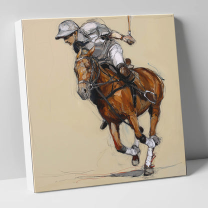 The Decisive Chukka polo horse canvas wall art
