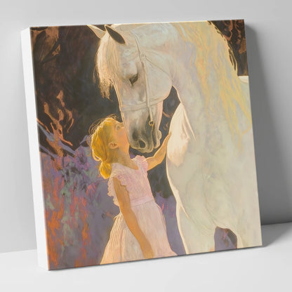 A Gentle Connection horse & rider canvas wall art
