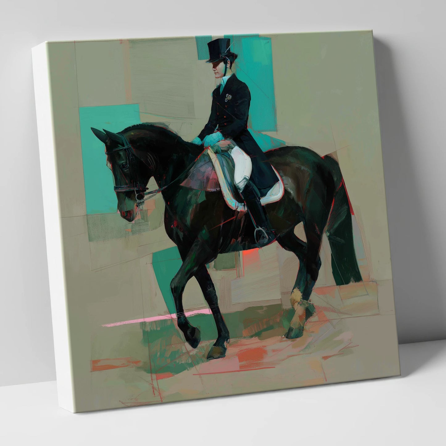 Contemporary Collection dressage horse canvas wall art
