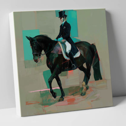 Contemporary Collection dressage horse canvas wall art