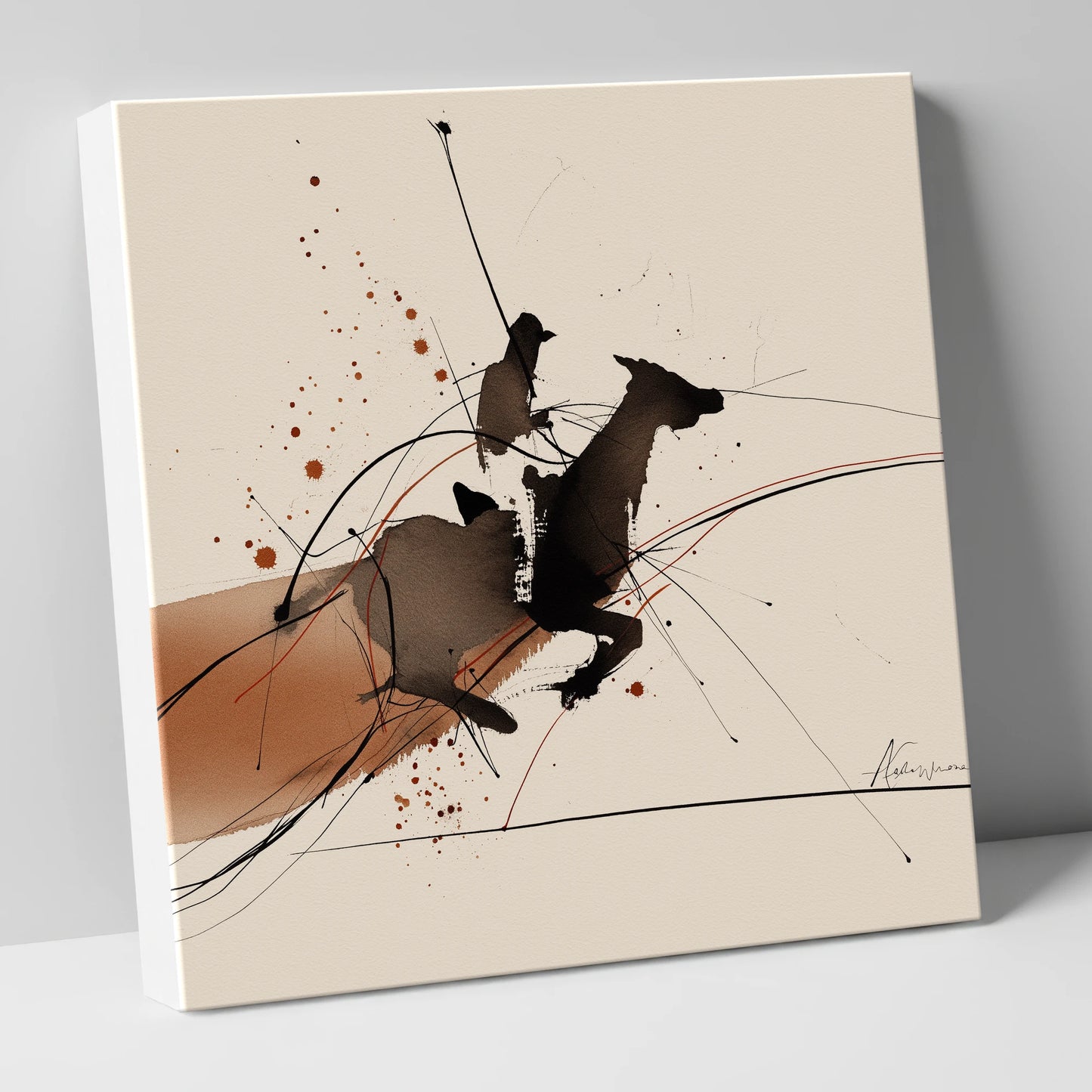 Forward Momentum horse & rider canvas wall art