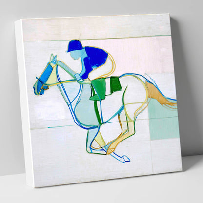 Abstract Racing Rhythm racing horse canvas wall art