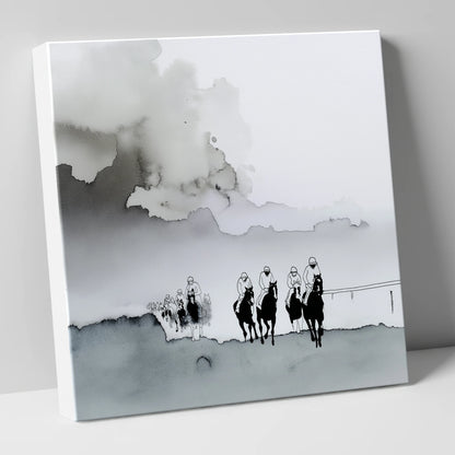 The Morning Gallops racing horse canvas wall art
