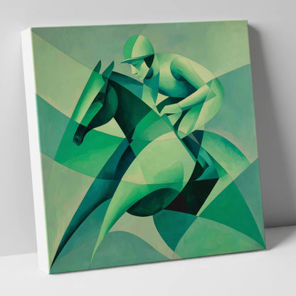 Emerald Racing Form racing horse canvas wall art