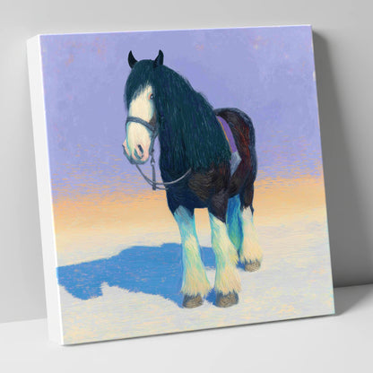 The Gentle Giant horse breed canvas wall art