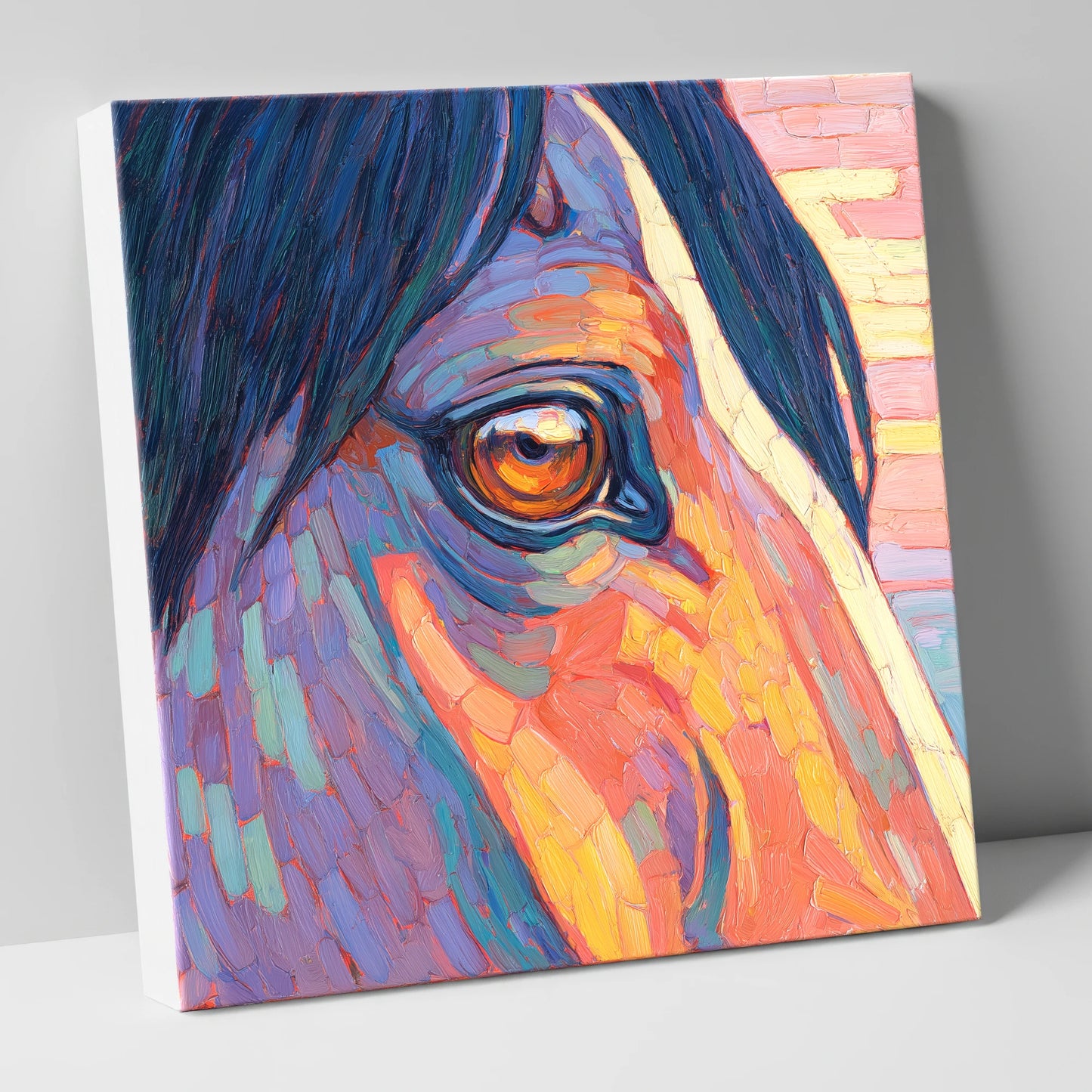 The Vivid Gaze horse portrait canvas wall art