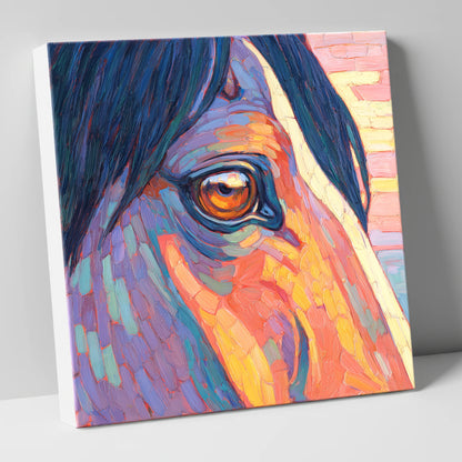 The Vivid Gaze horse portrait canvas wall art