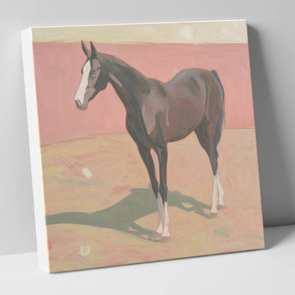 Quiet Grace in Pastel horse breed canvas wall art