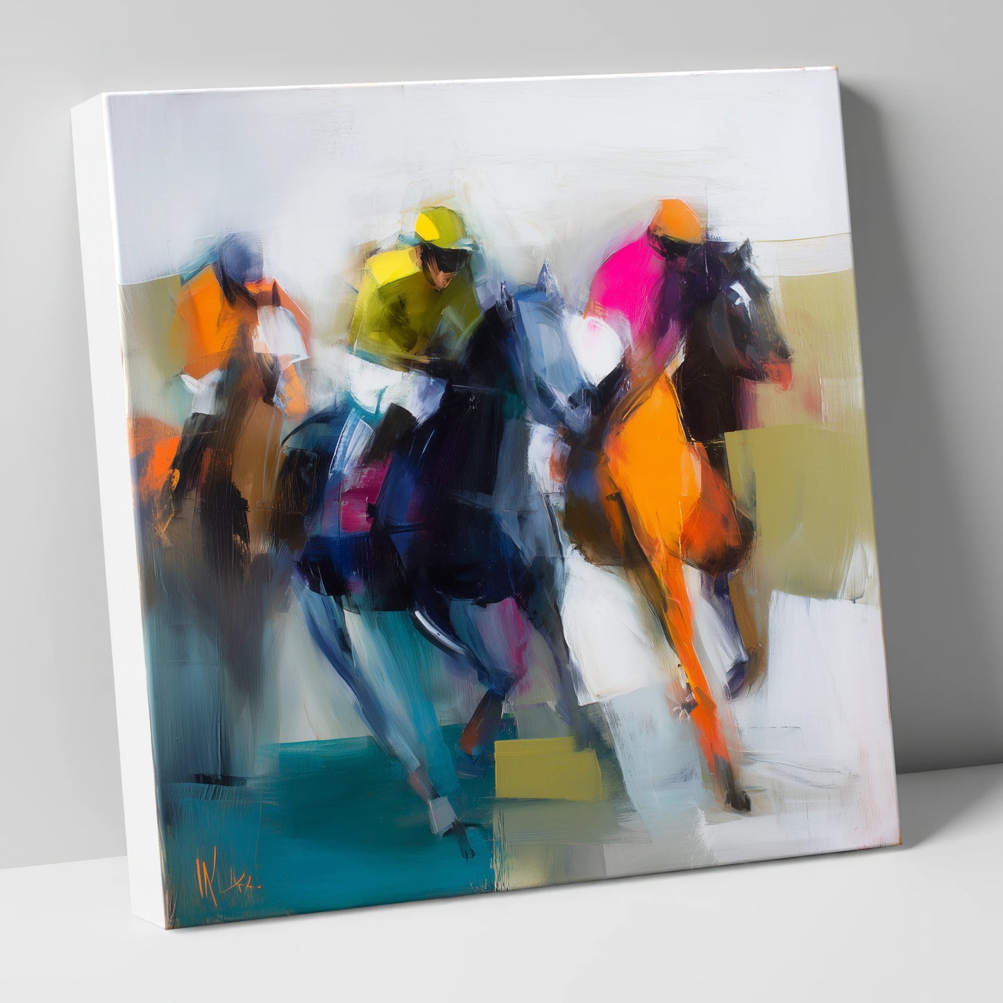 Rush of Silks racing horse canvas wall art