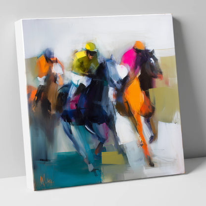 Rush of Silks racing horse canvas wall art