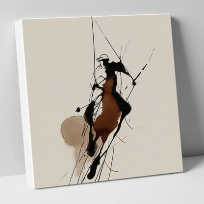 Dynamic Polo Strike polo horse canvas wall art