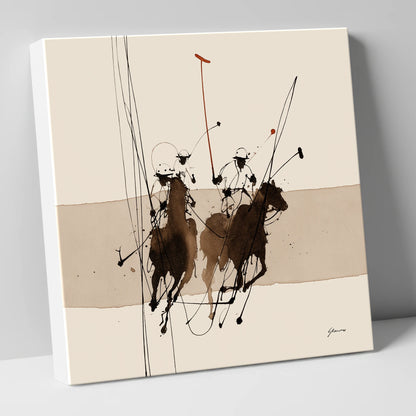 Polo in Motion polo horse canvas wall art