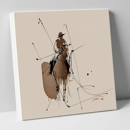 Dynamic Polo Strike polo horse canvas wall art