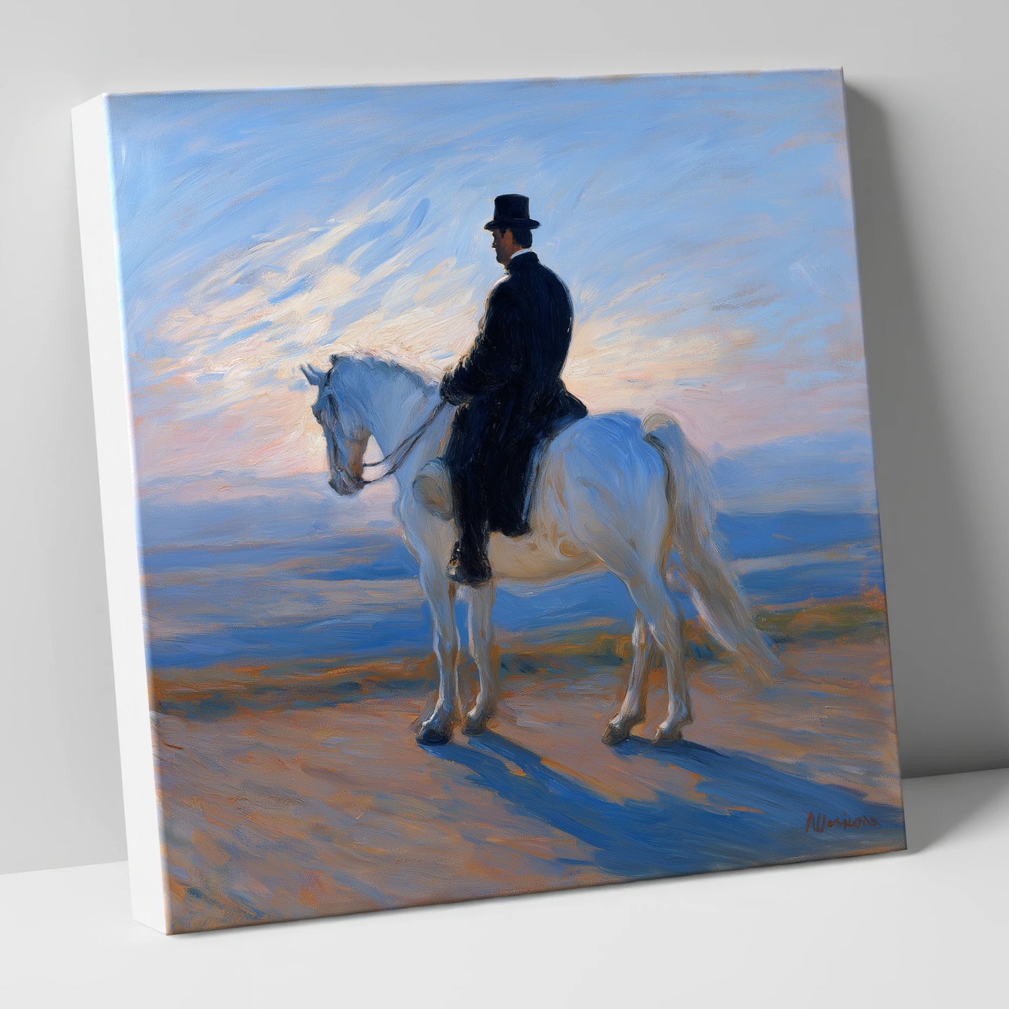The Classical Rider dressage horse canvas wall art