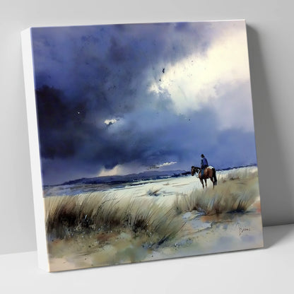 Before the Storm horse landscape canvas wall art