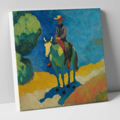 Under a Cobalt Sky western horse canvas wall art