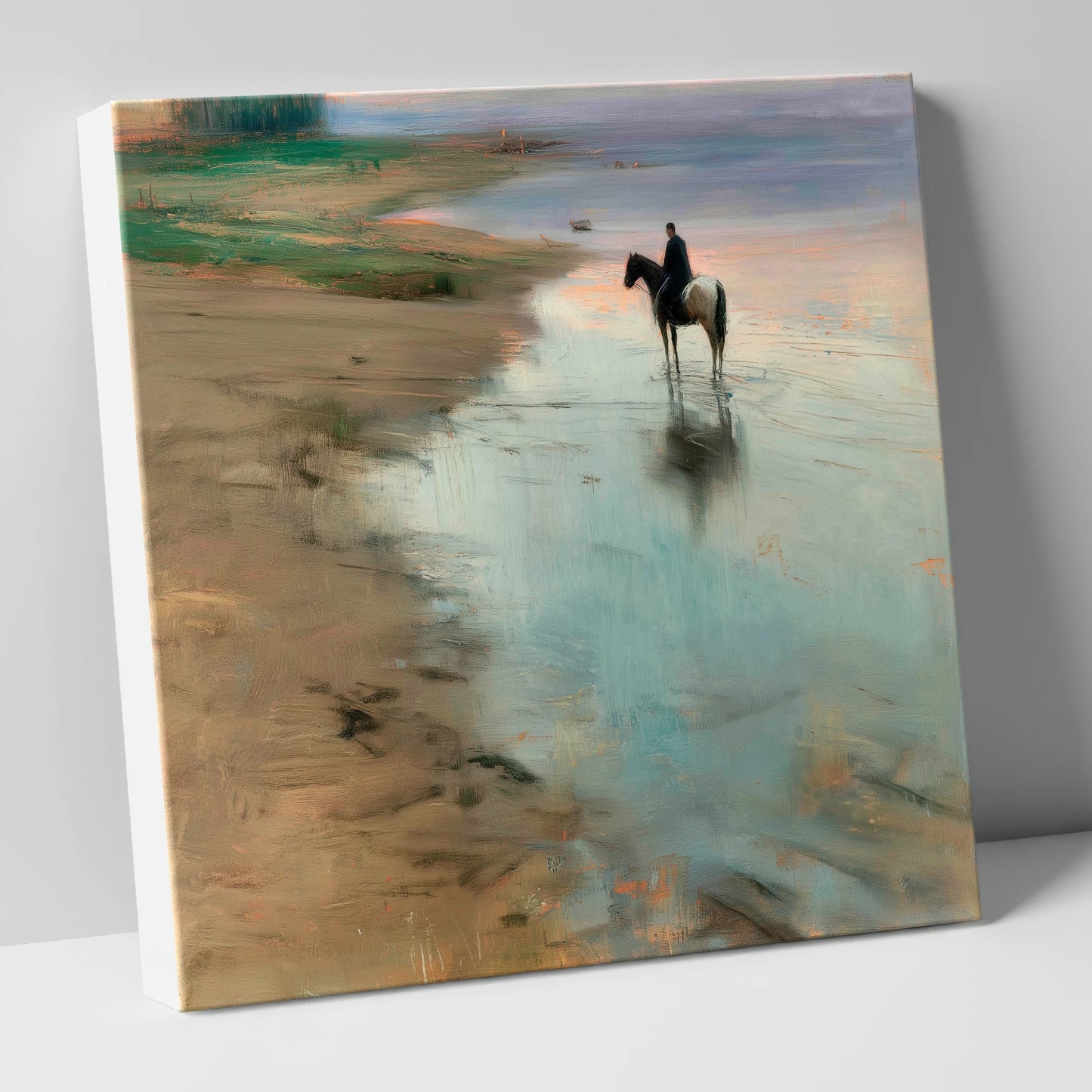 The Quiet Tide horse landscape canvas wall art
