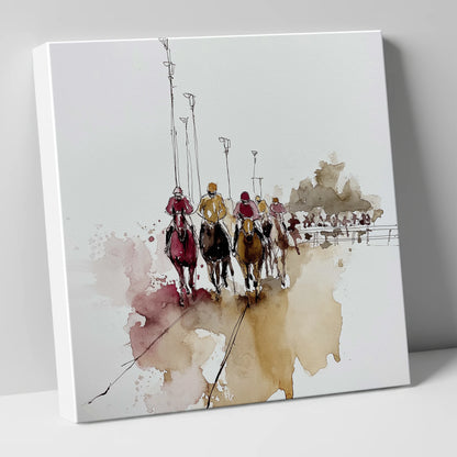 The Final Furlong racing horse canvas wall art