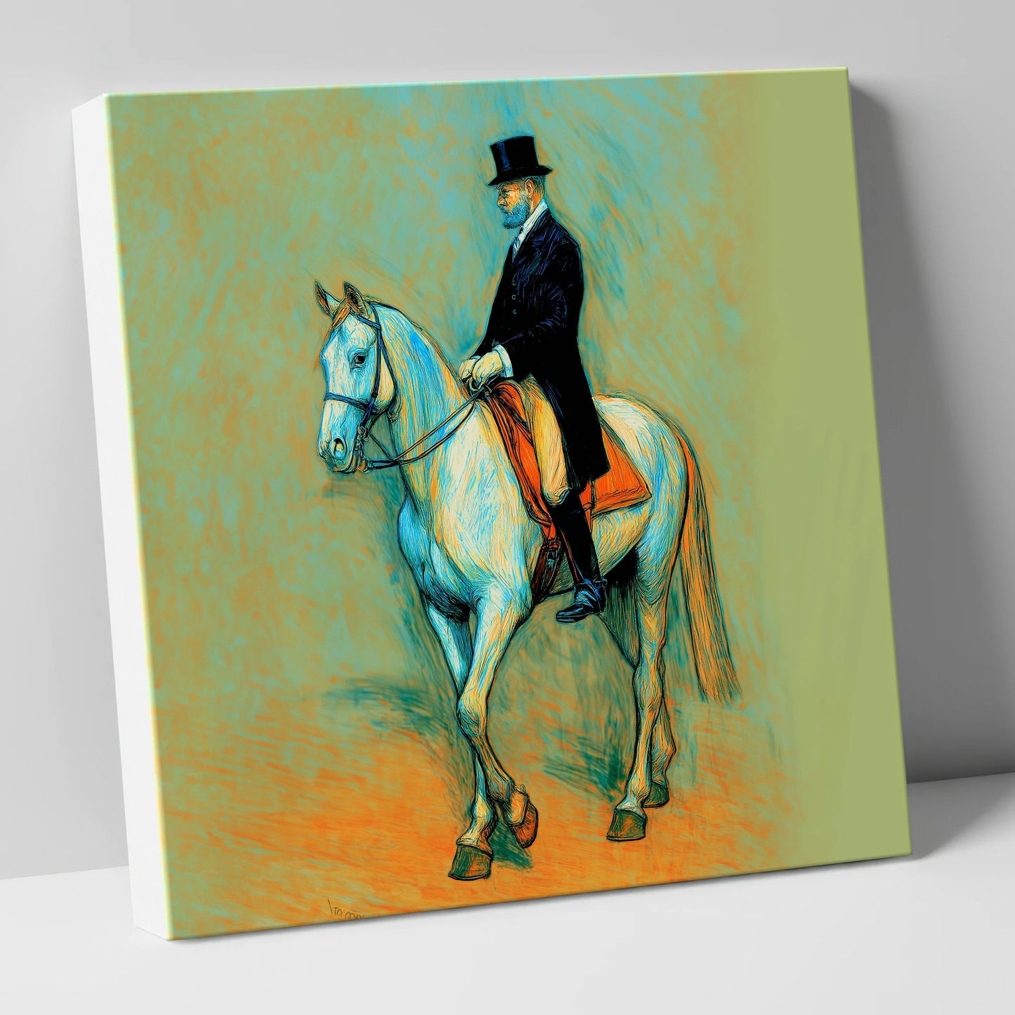The Classical Master dressage horse canvas wall art