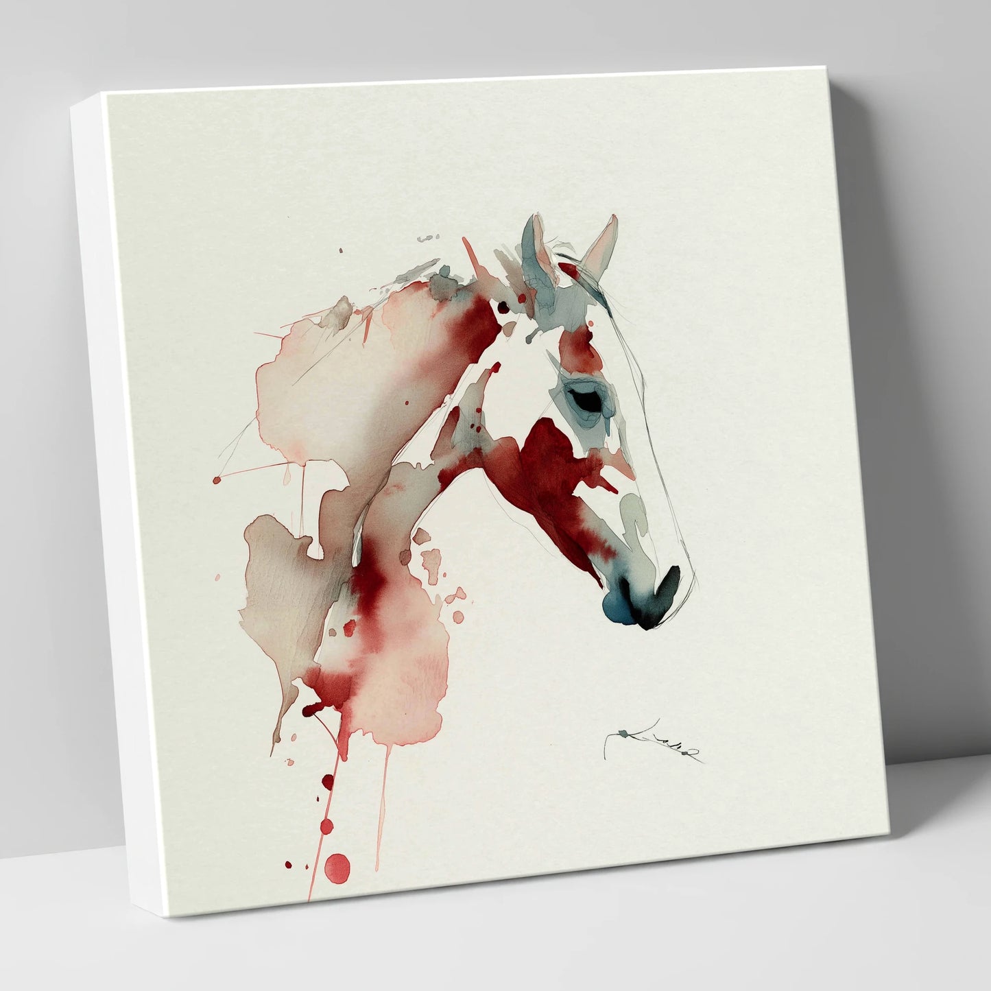 Crimson Spirit horse breed canvas wall art