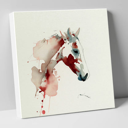 Crimson Spirit horse breed canvas wall art