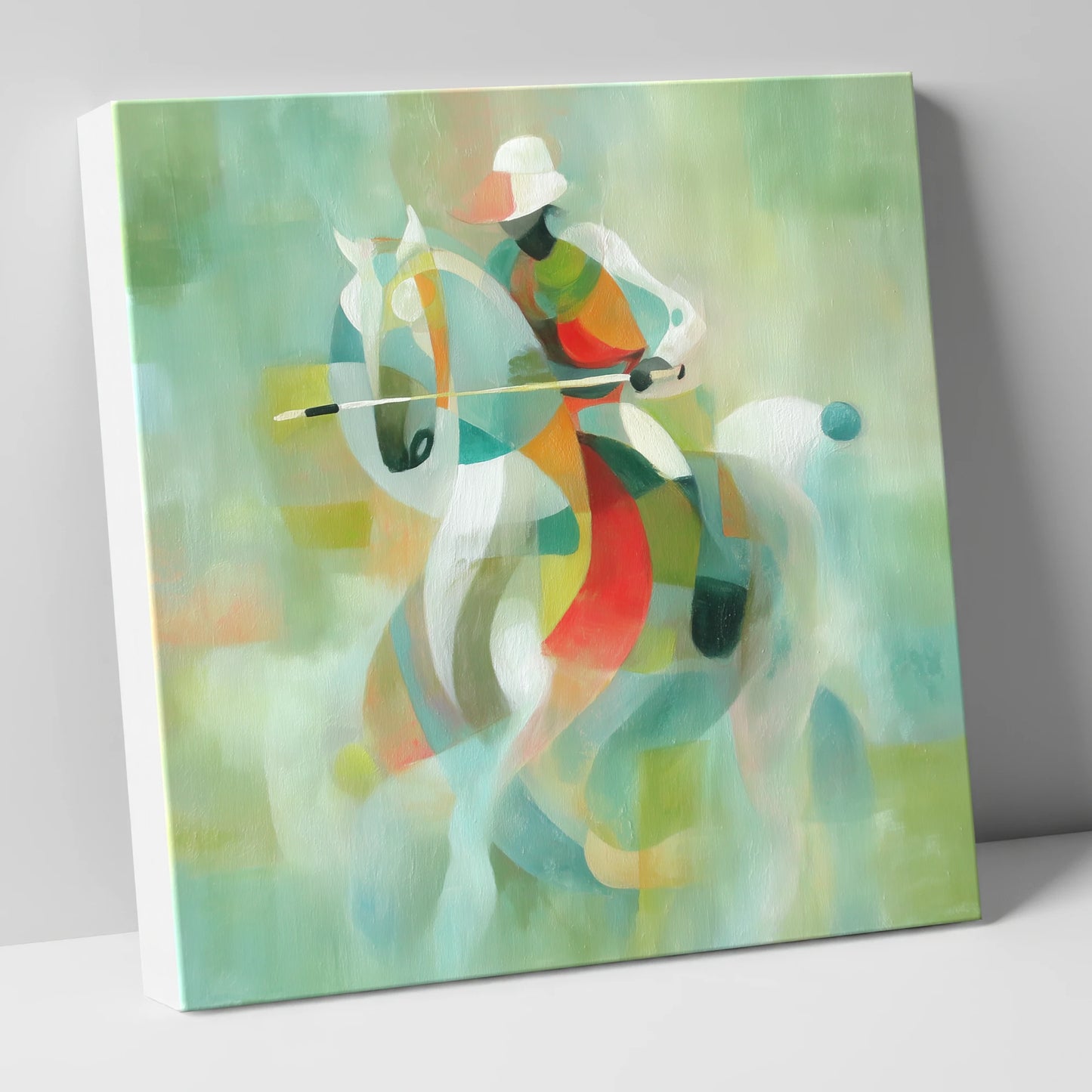 Harmonious Chukka polo horse canvas wall art