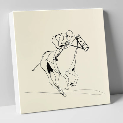 Elegant Racing Lines racing horse canvas wall art