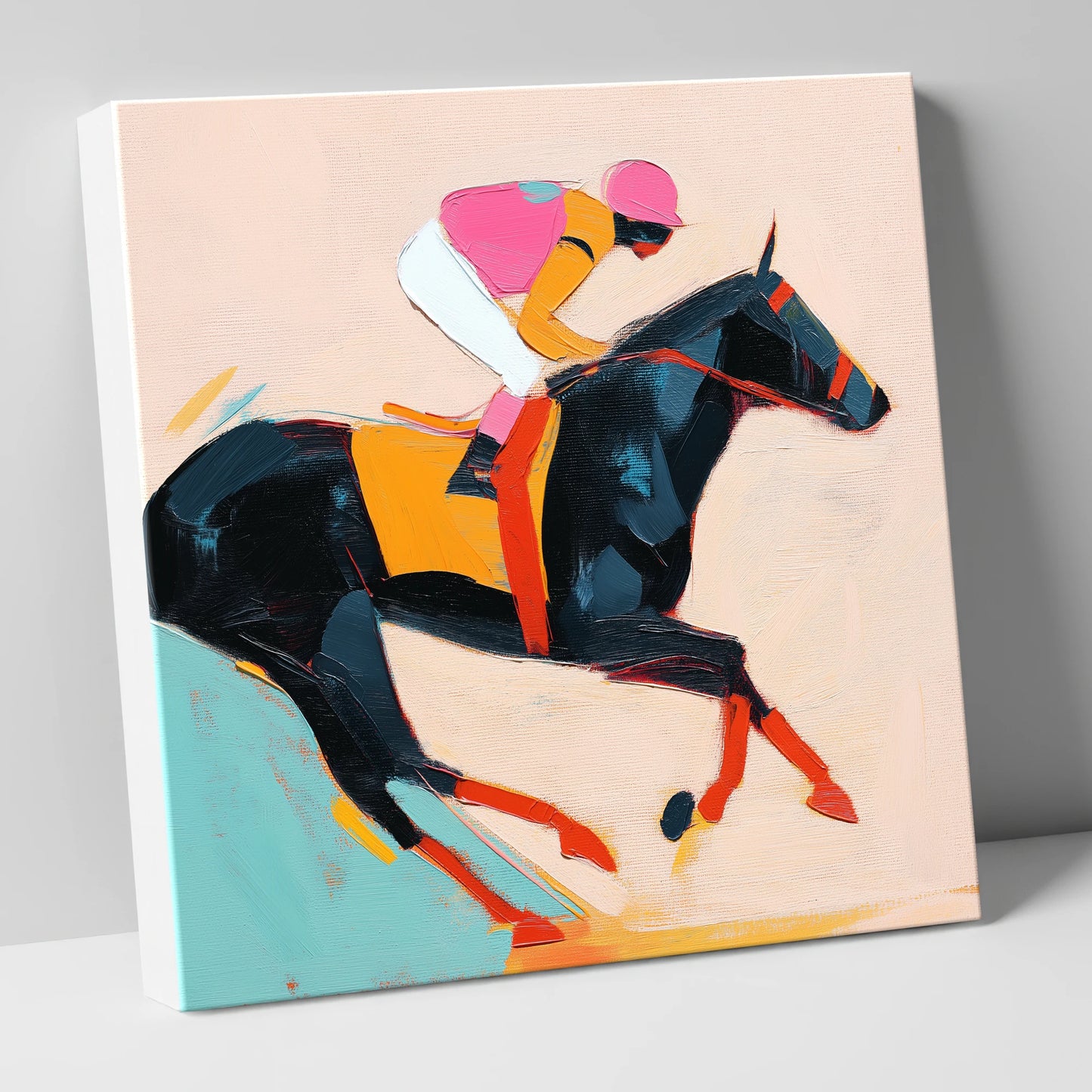 Vivid Racing Spirit racing horse canvas wall art