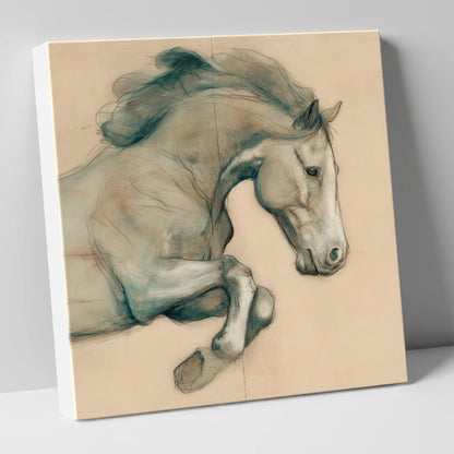 Suspended Grace horse portrait canvas wall art
