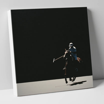 Shadows of the Chukka polo horse canvas wall art