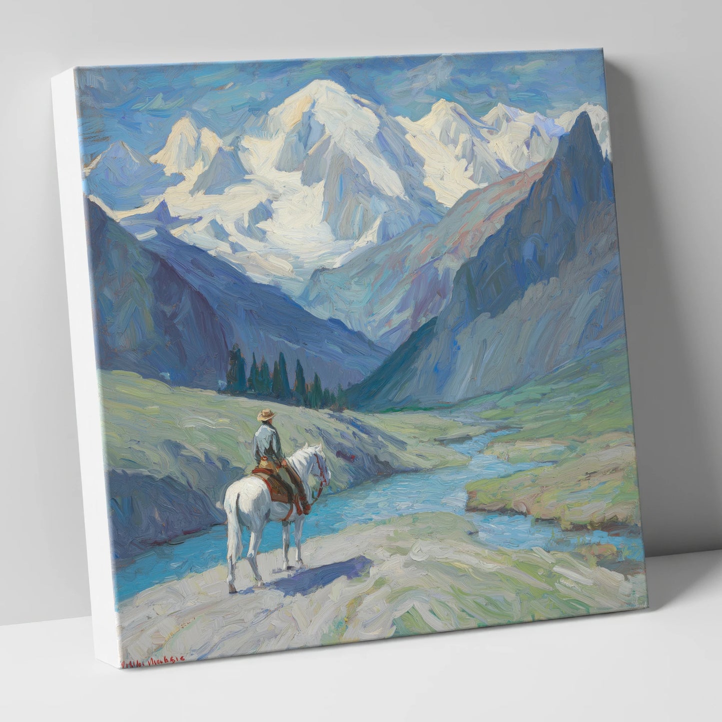 Into the High Country horse landscape canvas wall art