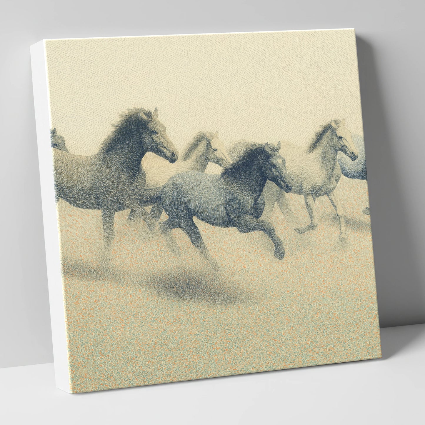 Rhythms of the Herd wild horses canvas wall art