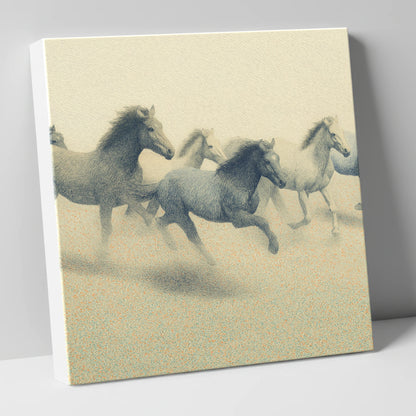 Rhythms of the Herd wild horses canvas wall art