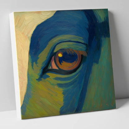 Cobalt Vision horse portrait canvas wall art