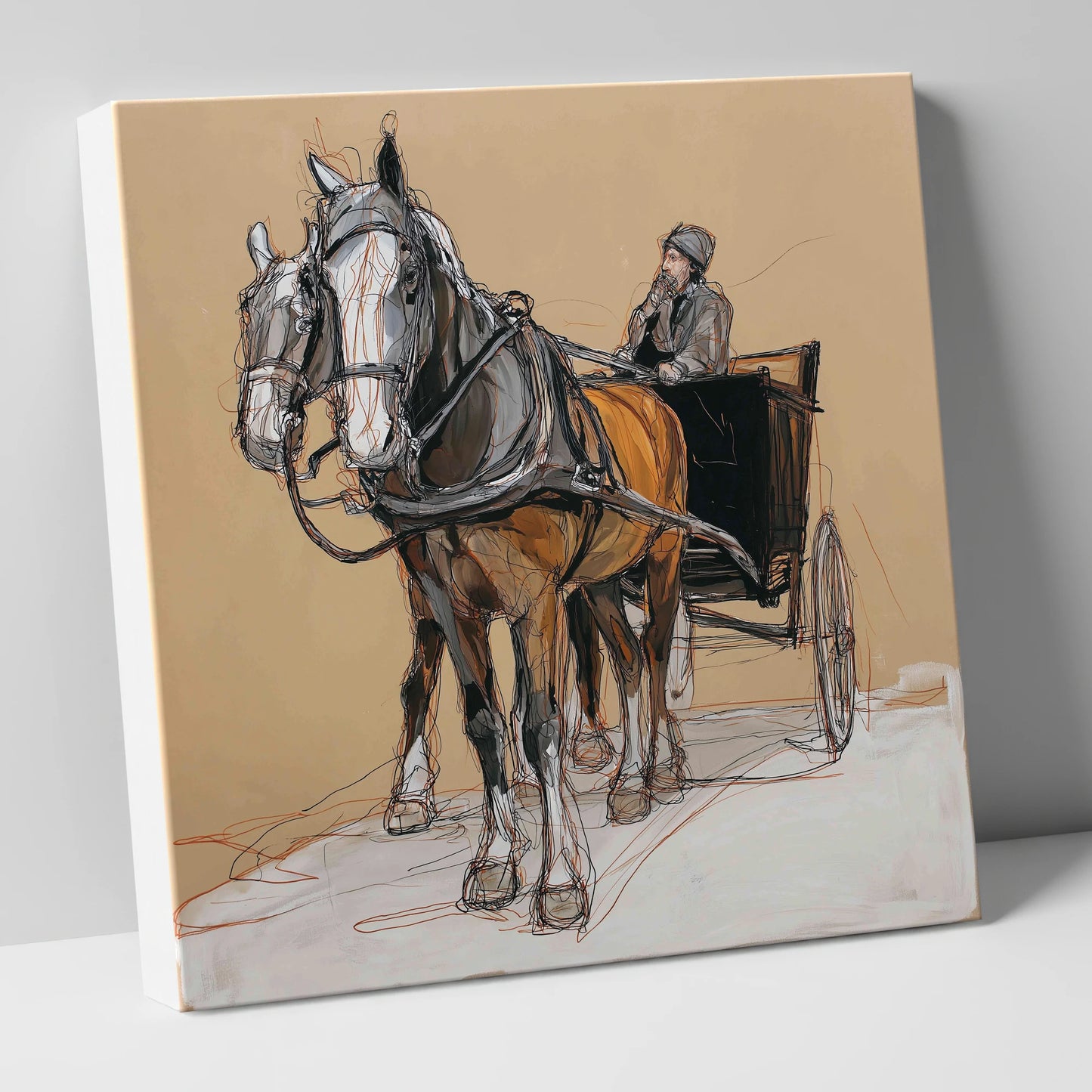 The Coachman's Team working horse canvas wall art