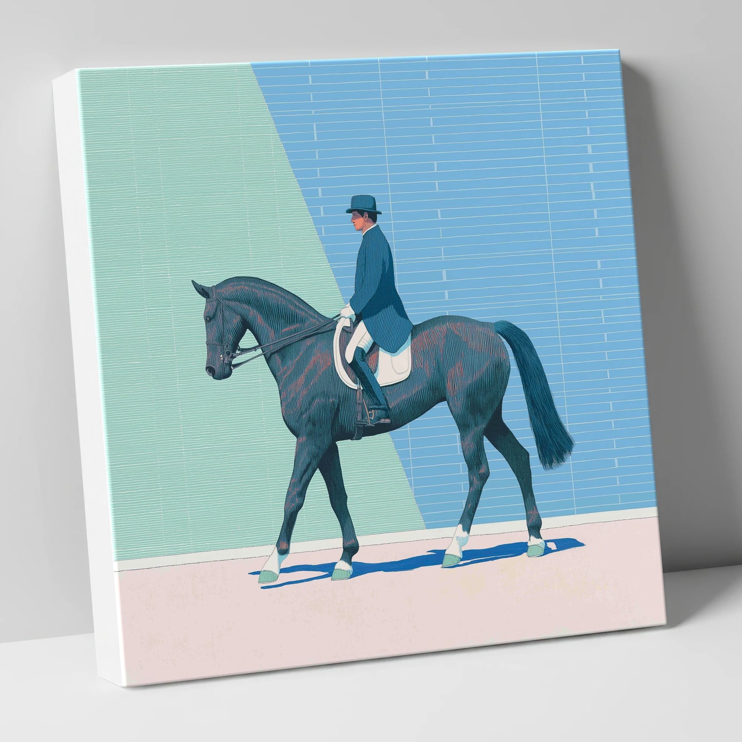 Rhythmic Precision dressage horse canvas wall art