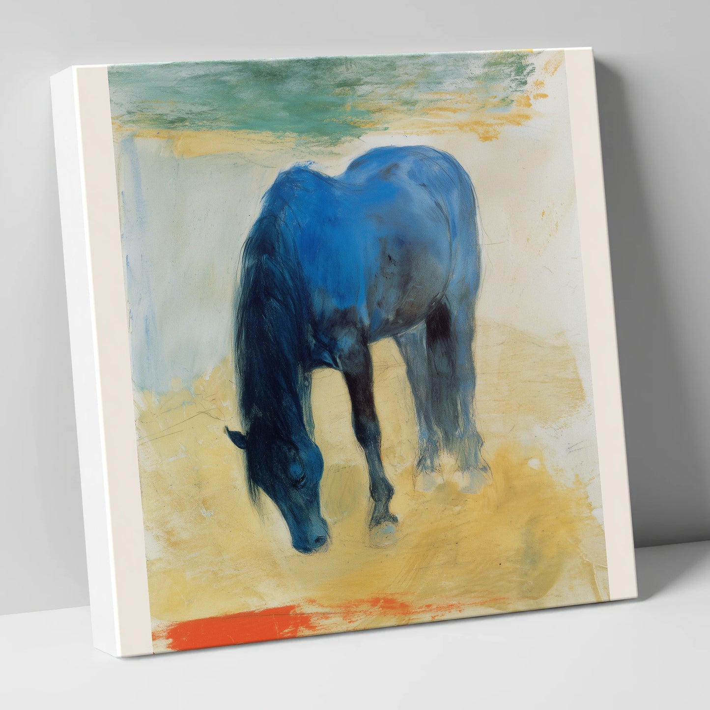 The Cerulean Grazer horse breed canvas wall art
