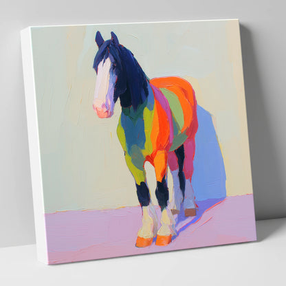 Chromatic Draught Horse horse breed canvas wall art