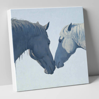 Gentle Connection horse portrait canvas wall art