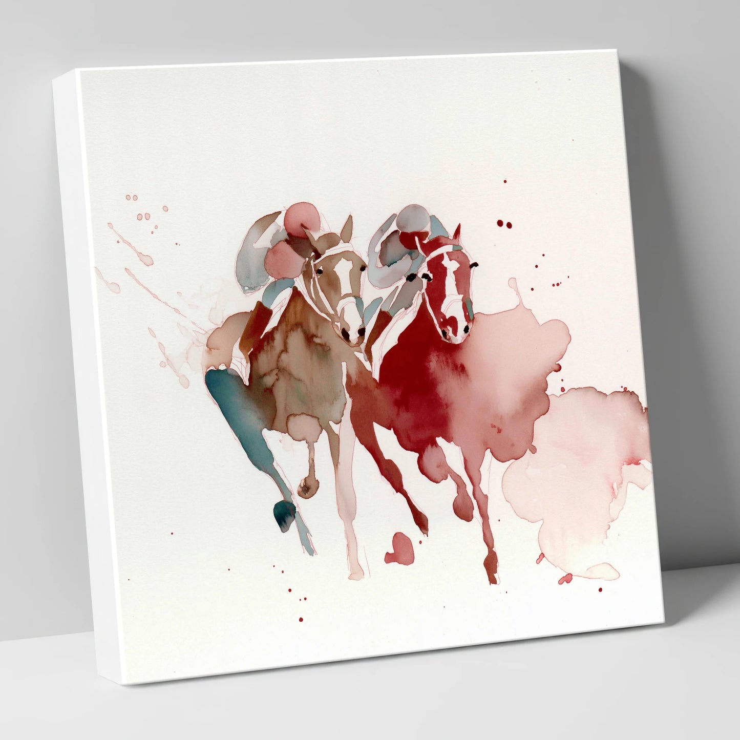 The Final Furlong racing horse canvas wall art