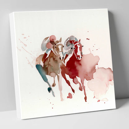 The Final Furlong racing horse canvas wall art