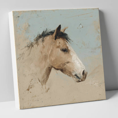 Study in Sand and Sky horse portrait canvas wall art