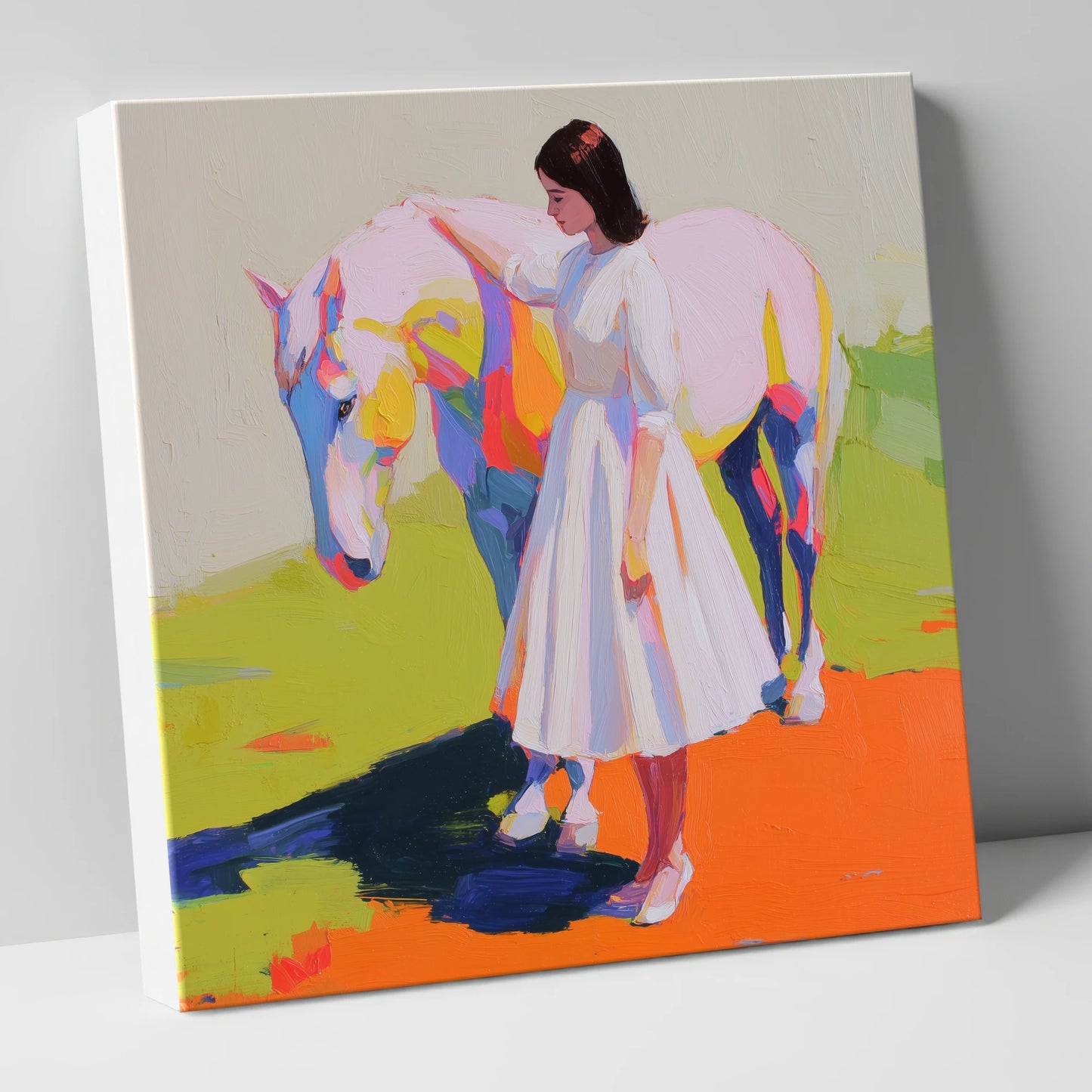 Radiant Connection horse & rider canvas wall art